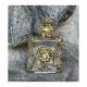 Czech Jeweled Decorative Perfume Oil Bottle Holder - Clear Glass  