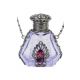Czech Decorative Clear Purple w/ Purple Stone Perfume Oil Bottle Necklace