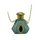 Czech Decorative Clear w/ Dark Purple Stone Perfume Oil Bottle Pendant Necklace