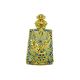 Czech Jeweled Decorative Blue w/ Gold Leaf Perfume Oil Bottle Holder 