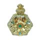 Czech Victorian Green and Gold Decorative Perfume/oil/Holy Water Bottle 