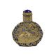 Czech Jeweled Decorative Swan Blue Gold Finish Perfume Oil Bottle Holder