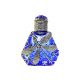 Czech Jeweled Decorative Dragonfly Blue Perfume Oil Bottle Holder