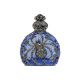 Czech Jeweled Decorative Spider Blue Perfume Oil Bottle Holder