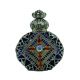 Czech Jeweled Decorative Blue Christian Cross Perfume Oil Bottle Holder 