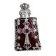 Czech Jeweled Decorative PURPLE Christian Cross Perfume Bottle 