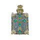Beautiful Jeweled Decorative Light Blue Christian Cross Perfume Oil Bottle Holder 