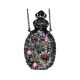 Decorative Purple Crystal Flower Perfume Bottle Holder Necklace