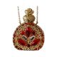 Amber Glass Beautiful Crystals Perfume Bottle Necklace