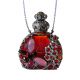 Beautiful Crystal Butterfly and Flower Perfume Bottle Necklace