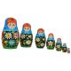 Authentic Russian Hand Painted Handmade Floral Nesting Dolls Set of 7 Pcs Matryoshkas 5.5