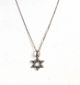 925 Sterling Silver CZ Star of David Pendant Necklace 18 In