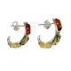 Multi color amber hoops earrings