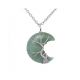 GREEN AVENTURINE Crescent Moon Necklace