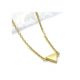 Inverted Triangle Necklace Rhodium or 20 KT Gold Plated over Brass 