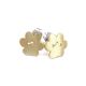 20K Gold Plated over Brass Dog Paw Earrings