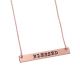 Rose Gold Plated Brass BLESSED Bar Necklace