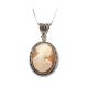 925 Sterling Silver Cameo Necklace 18