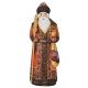 Hand Carved and Painted Artist Signed Wooden Santa in Beautiful Detailed Red Coat 10