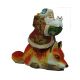 Hand Carved & Painted Wooden Santa on a Fox Holding a Cat