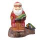 Unique Russian Hand Carved and Painted Wooden Santa/grandfather Frost with Birds 