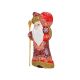 Unique Russian Hand Carved and Painted Wooden Santa carrying Xmas Bag