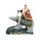 Beautiful Artist Signed Hand Carved and Painted Wooden Santa riding Polar Bear