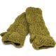 100% Wool Hand Warmers with Fleece Lining - Hand knit - Green