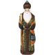 Hand Carved and Painted Wooden Santa in Beautiful Detailed Green Coat 10