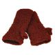 100% Wool Hand Warmers with Fleece Lining - Hand knit -Maroon