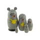 Hand Painted  Mouse holding cheese Nesting Dolls Set of 5 pcs 