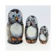 Russian Hand Painted Owls Nesting Dolls Set of 5 Pieces