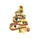 Beautiful Crystal Christmas Tree Pin, Antique Finish - Offered by Gabriella's Gifts