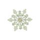 White Glitter Winter Snowflake Christmas Swarovski Crystal Gift Brooch Pin