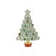 Crystal Gold Christmas Tree Pin Brooch 