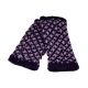 100% Wool Hand Warmers Fleece Lined Hand knit - Purple