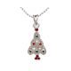 Christmas Tree Holiday Crystal Necklace