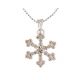 Crystal Snowflake Necklace Holiday Gift