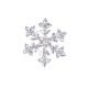 Christmas Snowflake Pin Crystal Pin Brooch