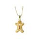 Crystal Christmas Ginger Man Necklace
