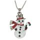Christmas Holiday Snowman Necklace