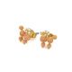 Poodle Brass Earrings Hand Painted 20K Gold Plated Jewelry 