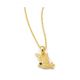 Dove Brass Necklace Small Petite Minimalist Hand Painted Gold Plated Jewelry
