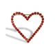 Red Crystal Heart Shaped Valentines Brooch Pin 