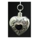 Beautiful Heart Shaped Sterling Silver Perfume Bottle Pendent 