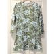 Gabriella's Gifts Long Sleeve Olive Floral Tunic Beach Cover Up Top